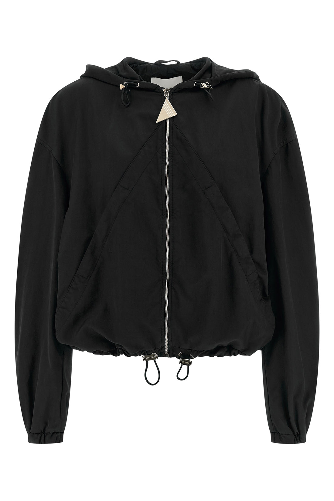 THE ATTICO 36 overdyed nylon hooded bomber jacket