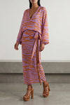 il primo bagno blouse in light all-over animal print cotton muslin
