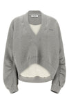 mélange fleece cotton sweatshirt