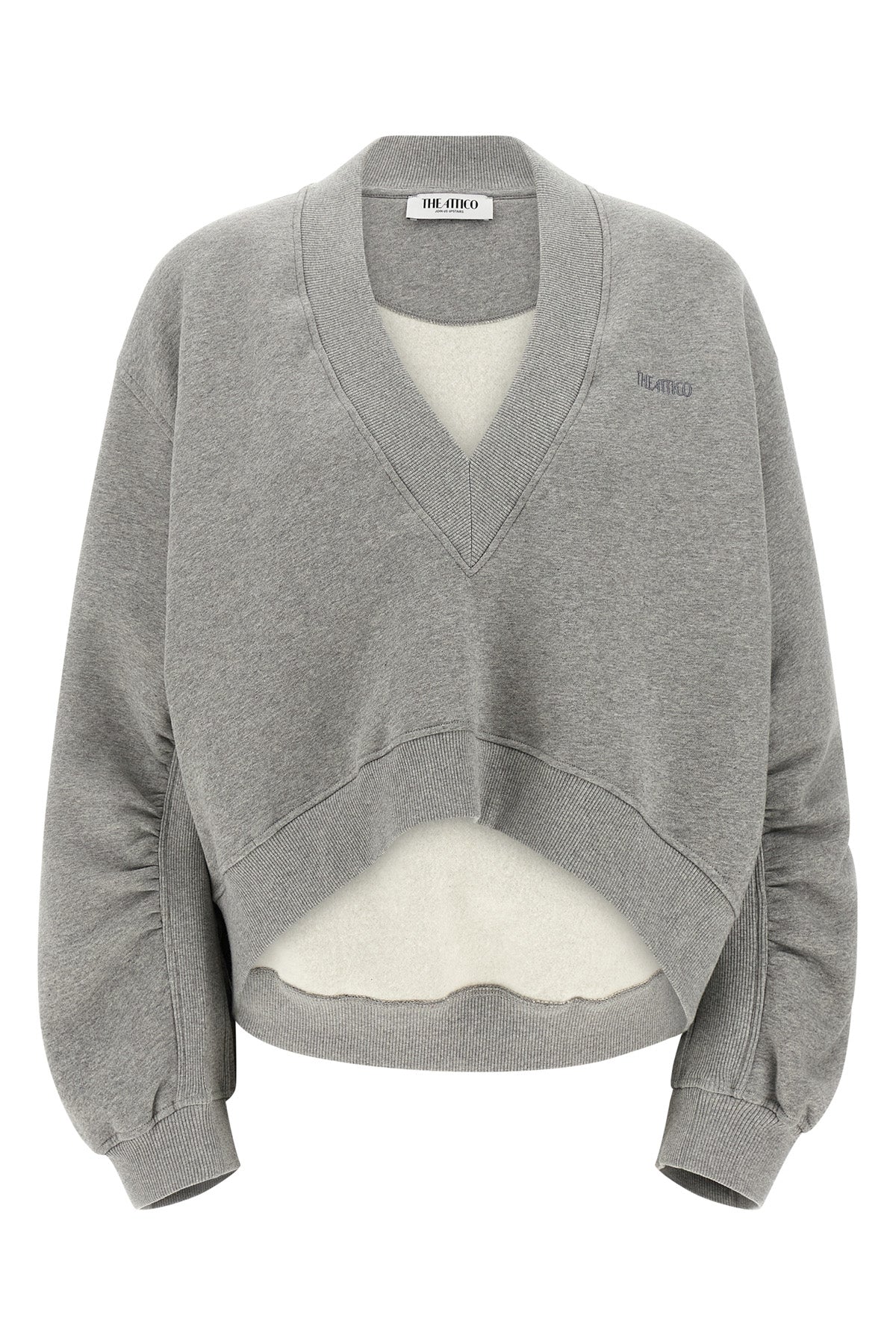 mélange fleece cotton sweatshirt