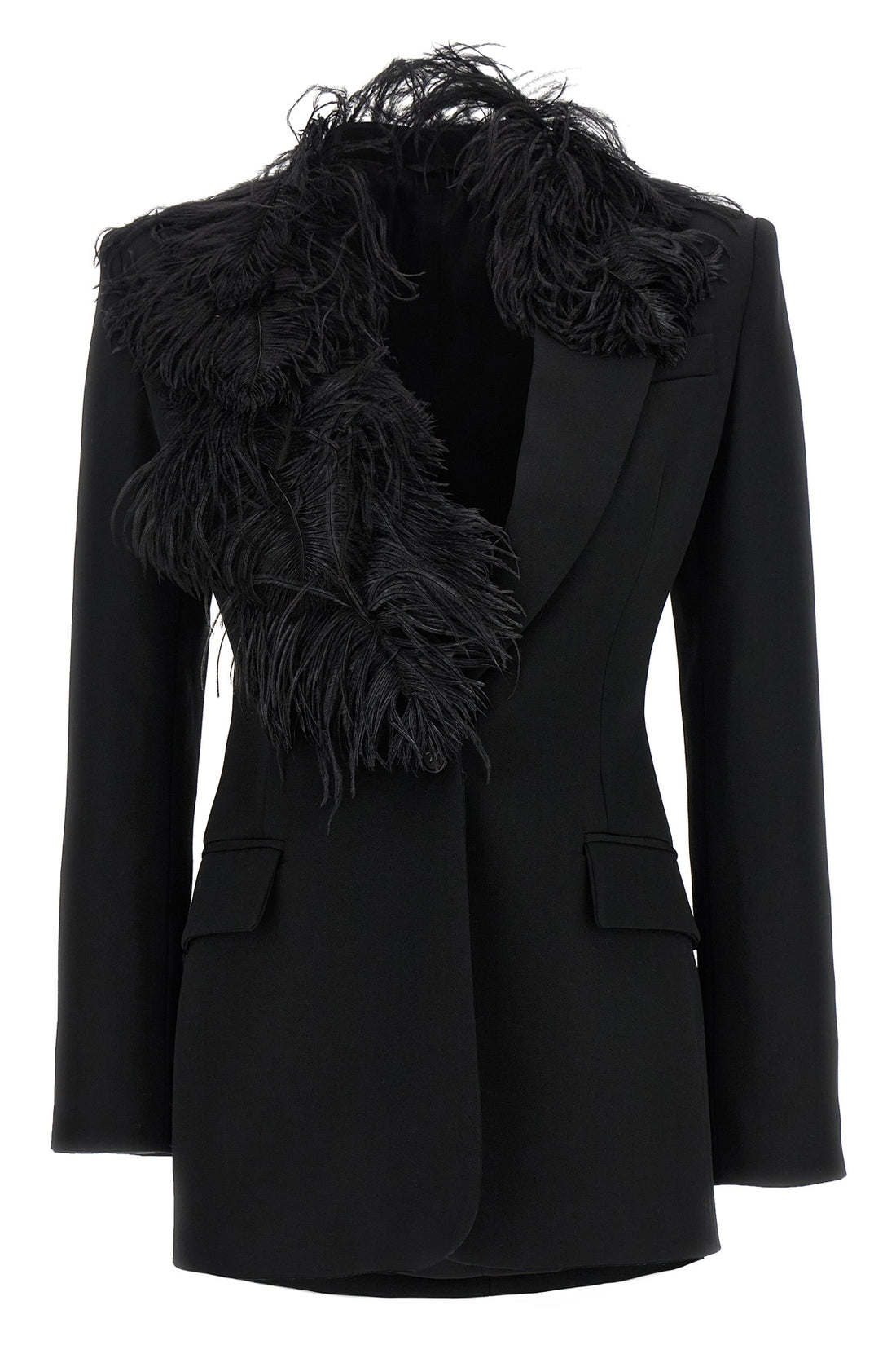 THE ATTICO 38 cool wool single-breasted blazer