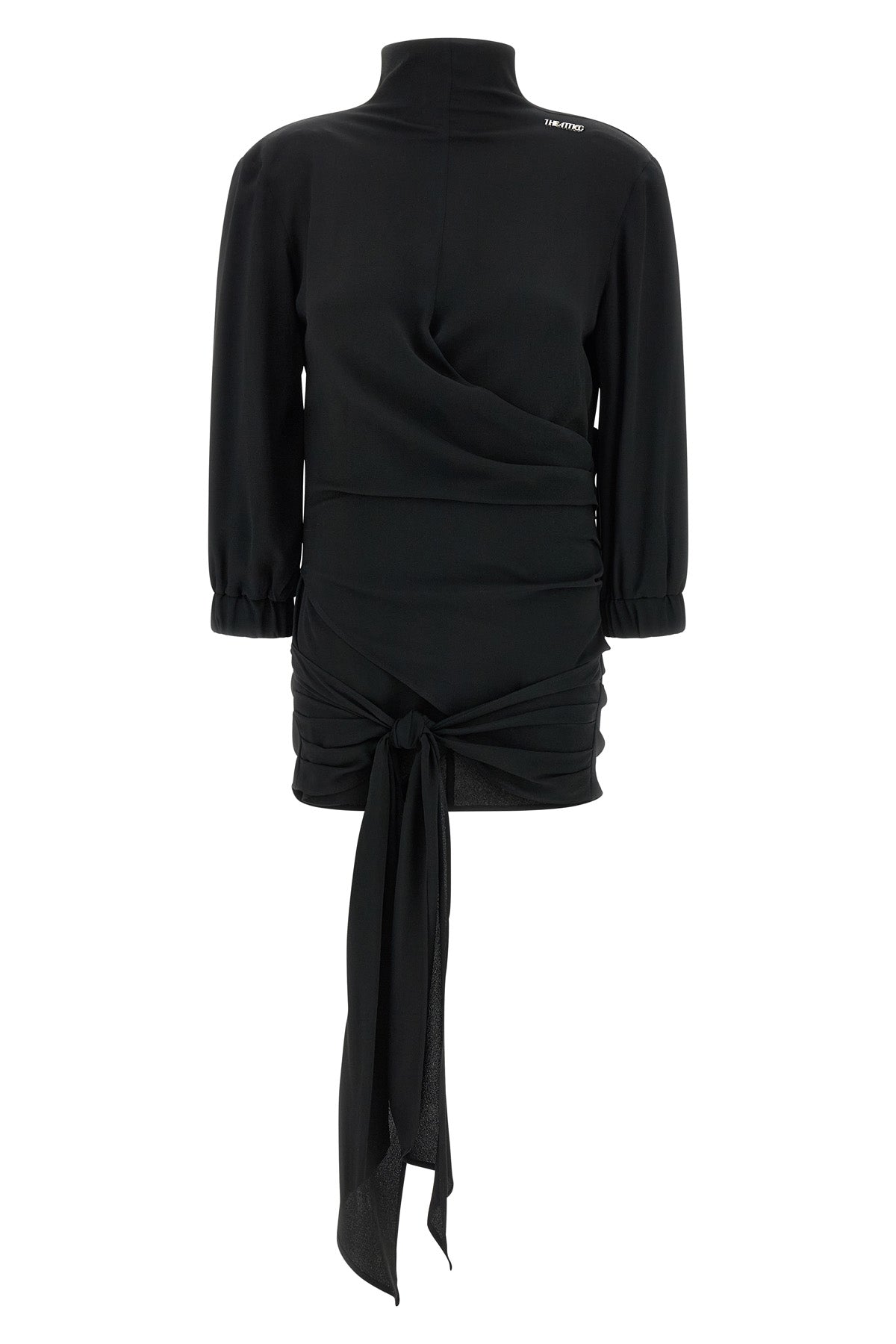 silk blend crepe top
