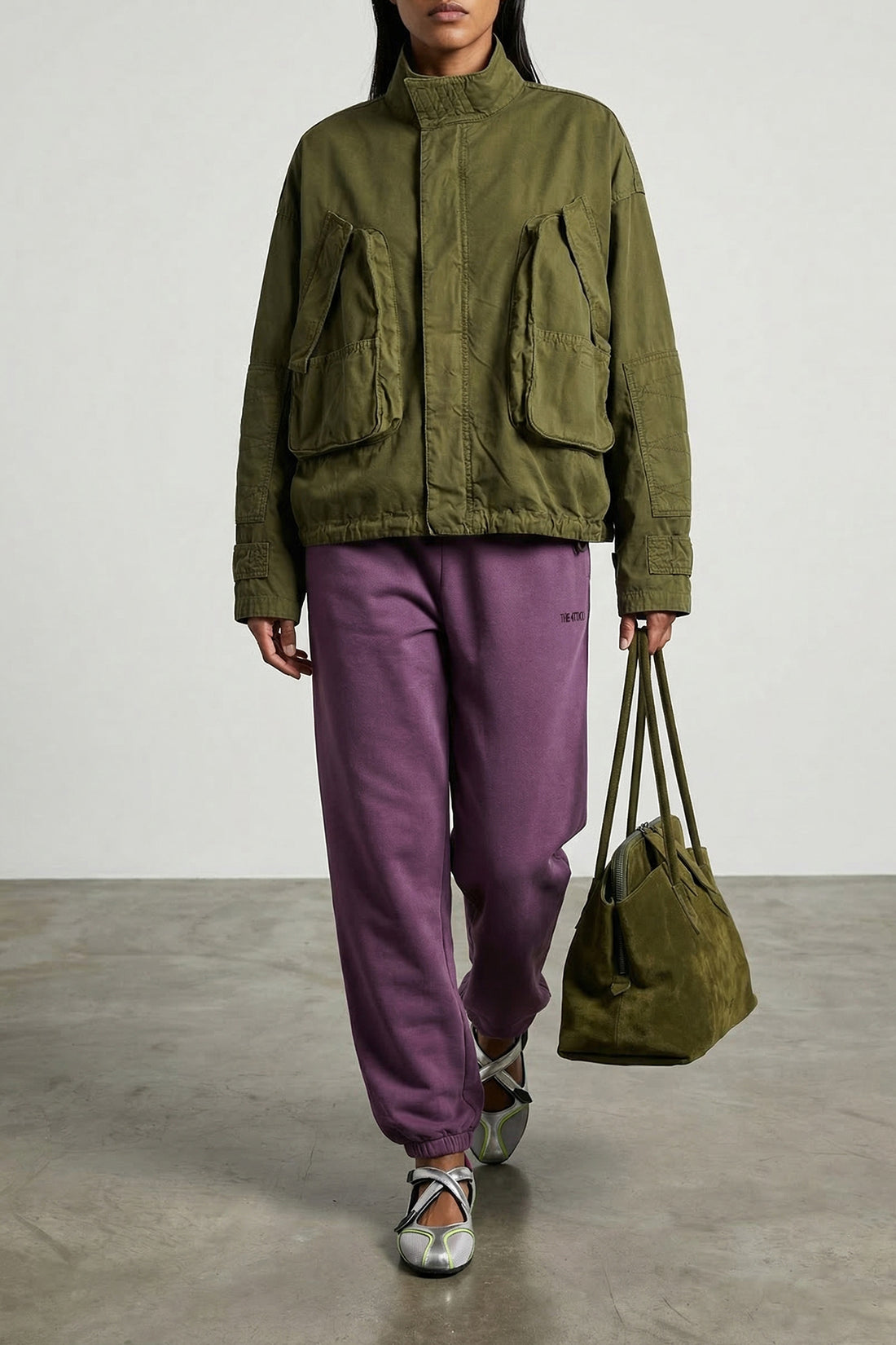 THE ATTICO 38 fleece cotton joggers