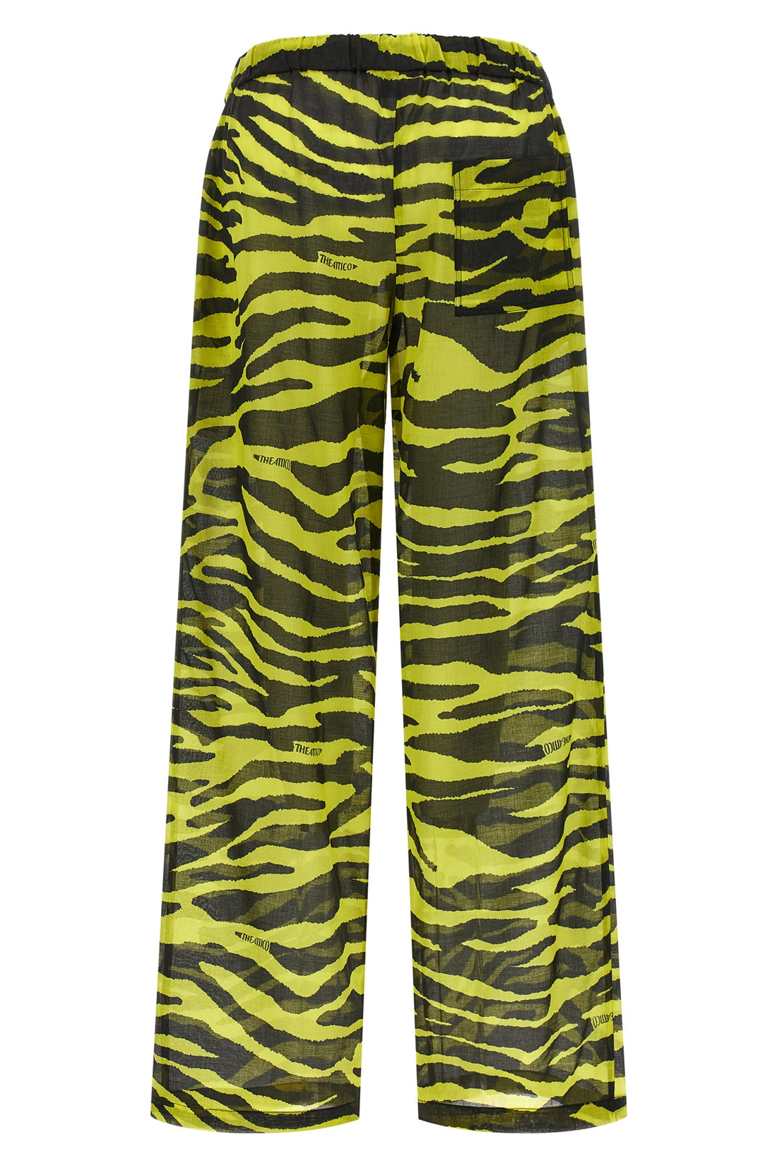 THE ATTICO 42 il primo bagno trousers in light all-over animal print cotton muslin