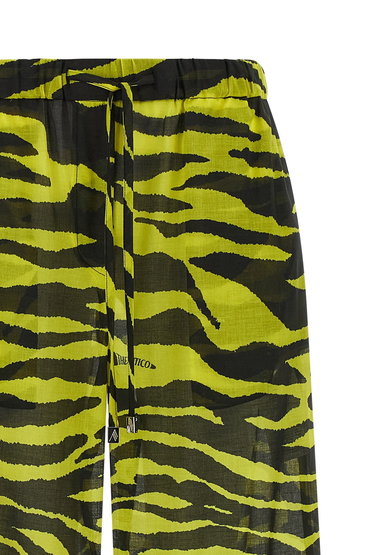 il primo bagno trousers in light all-over animal print cotton muslin