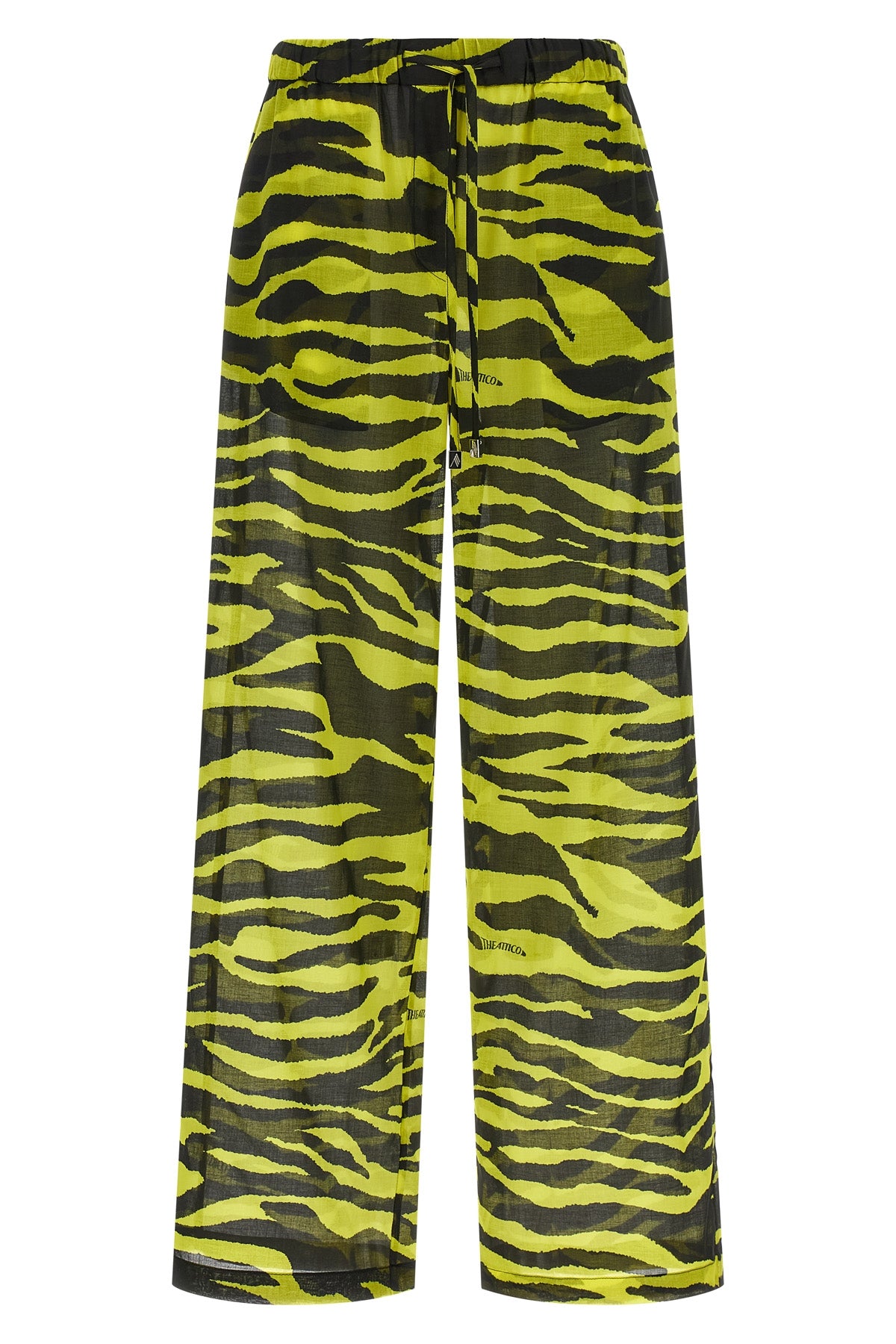 il primo bagno trousers in light all-over animal print cotton muslin