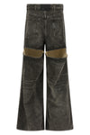 stonewashed cotton denim jeans