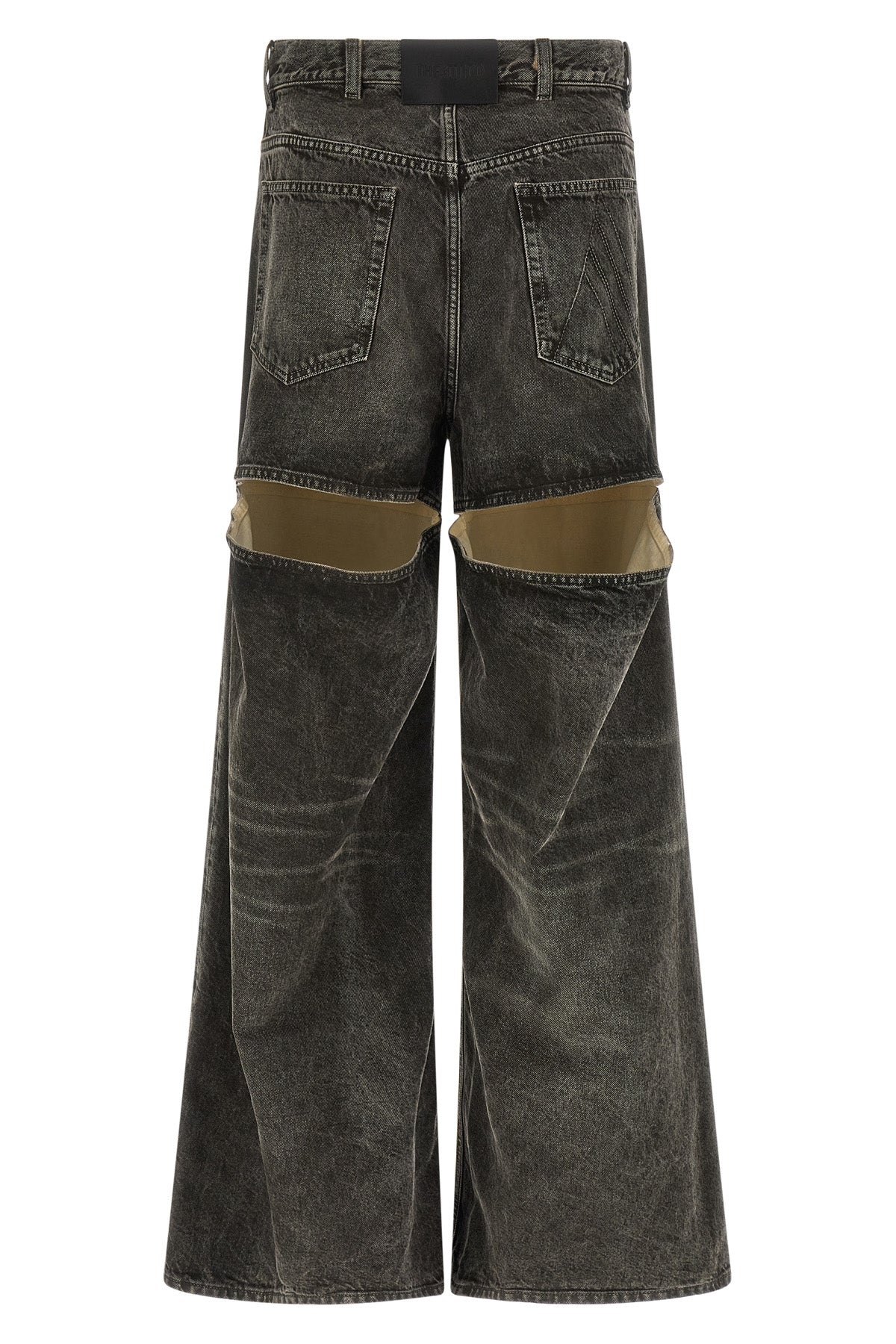 stonewashed cotton denim jeans