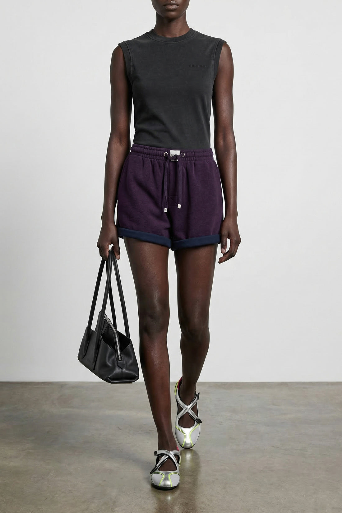 THE ATTICO 36 double american fleece shorts