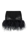mini skirt in semi-transparent georgette