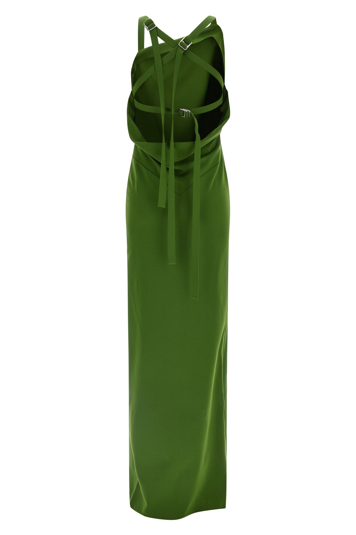 long dress in viscose and silk blend jersey