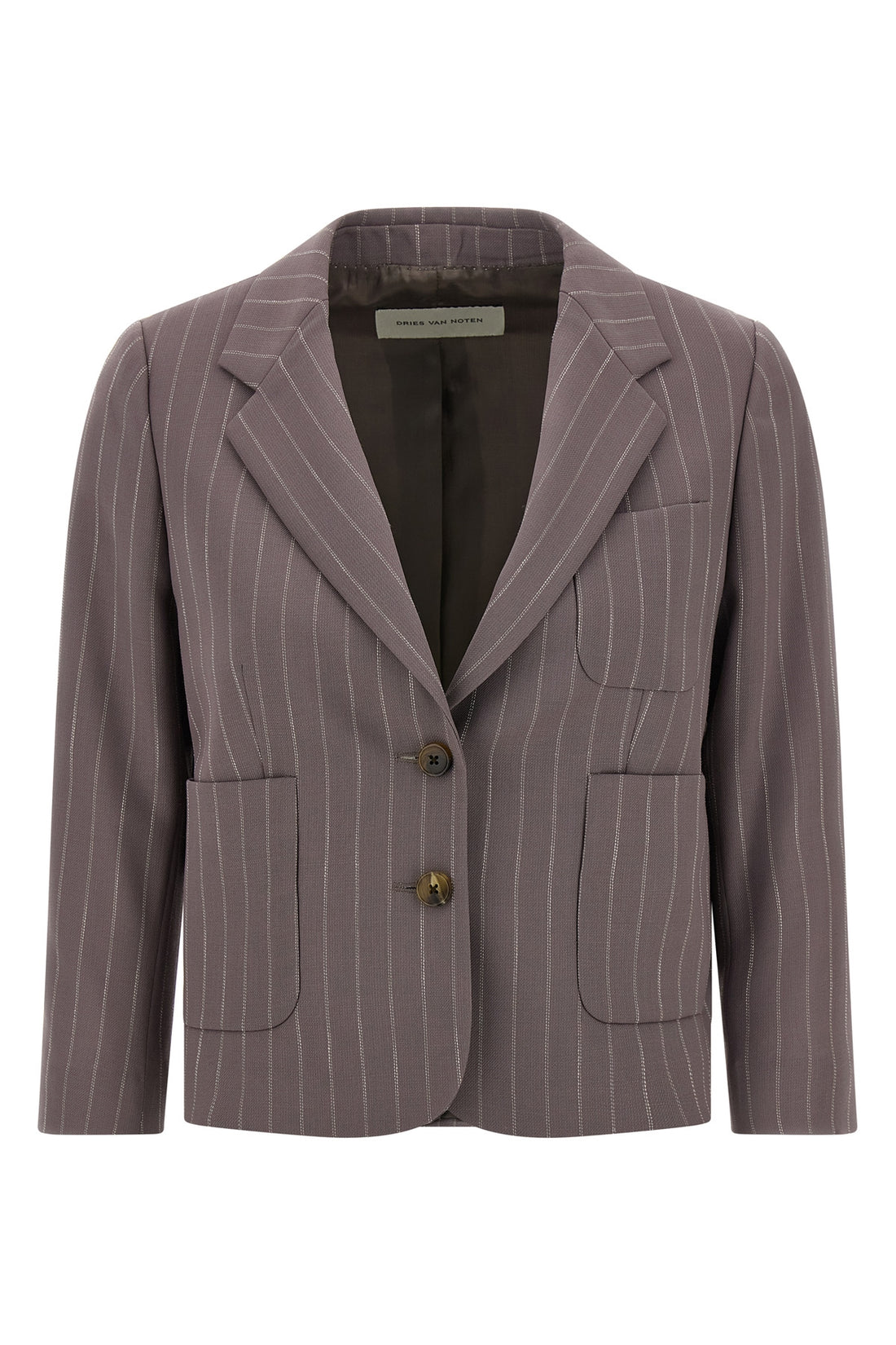 DRIES VAN NOTEN 36 bamis single-breasted pinstripe wool blazer