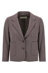 bamis single-breasted pinstripe wool blazer
