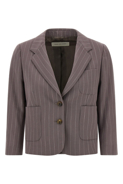 bamis single-breasted pinstripe wool blazer