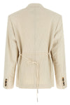 bosea bis striped crinkled cotton blend blazer jacket
