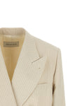 bosea bis striped crinkled cotton blend blazer jacket