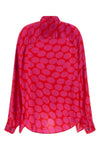 casia shirt in all-over soft ellipses print viscose twill