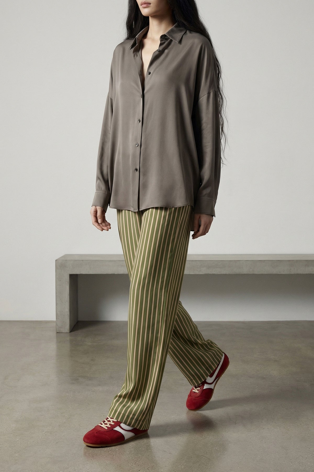 casia shiny silk shirt