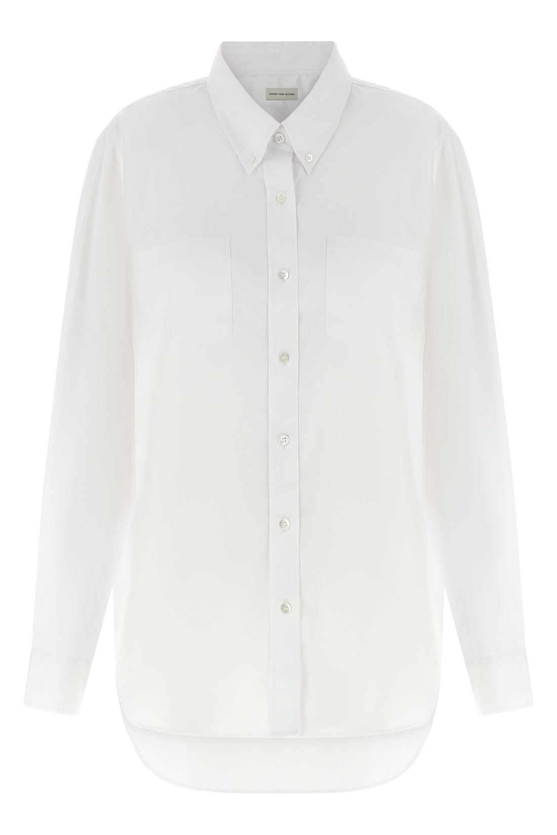 DRIES VAN NOTEN 34 cheers button-down shirt in cotton poplin