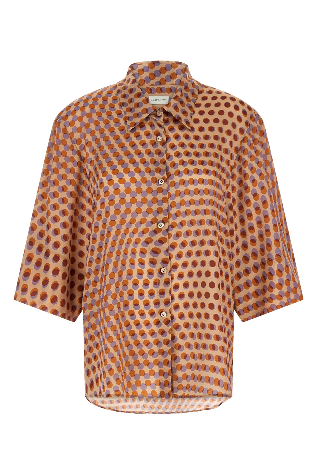 DRIES VAN NOTEN 36 clea shirt in silk twill
