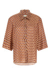 clea shirt in silk twill