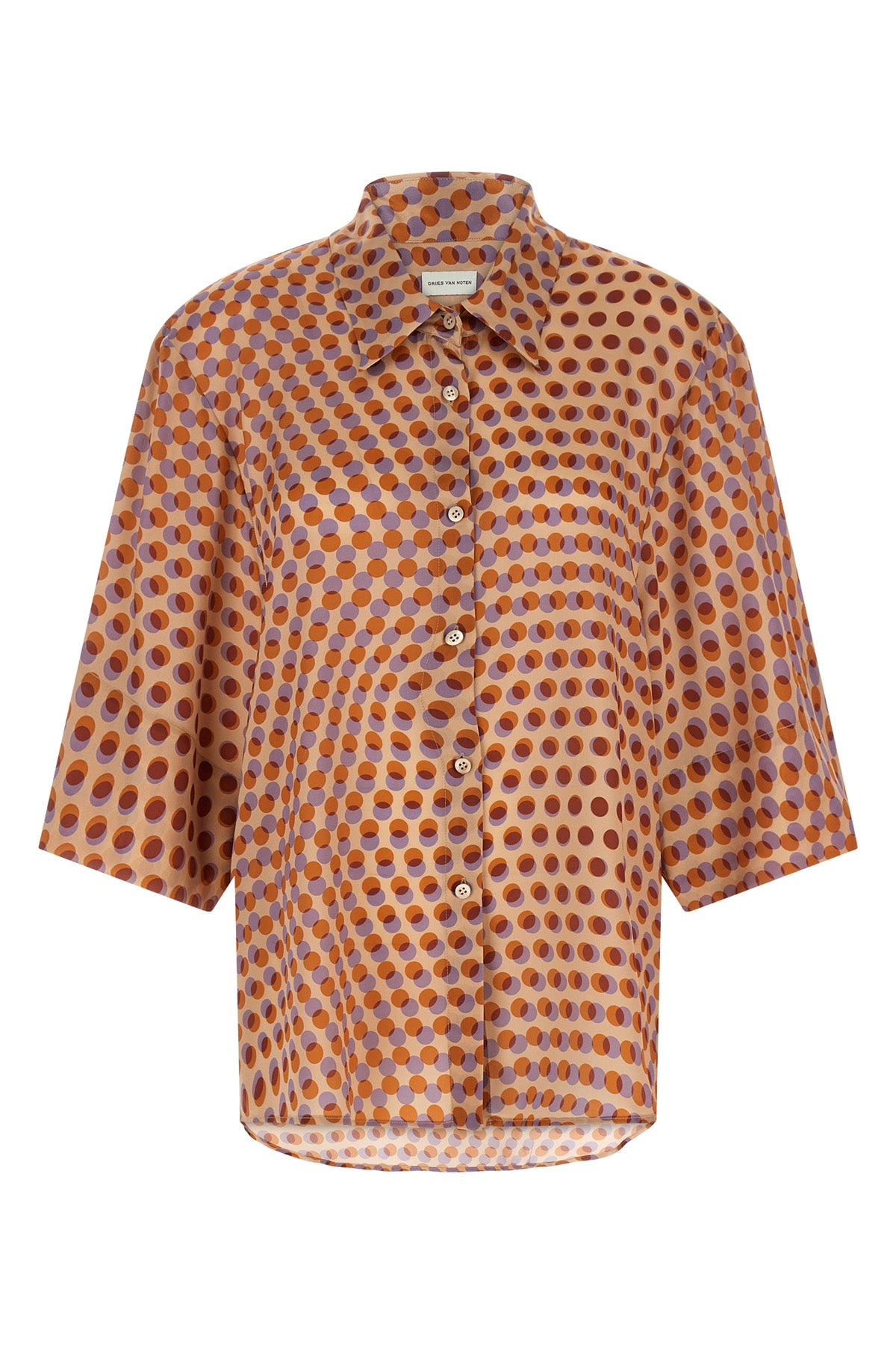 clea shirt in silk twill