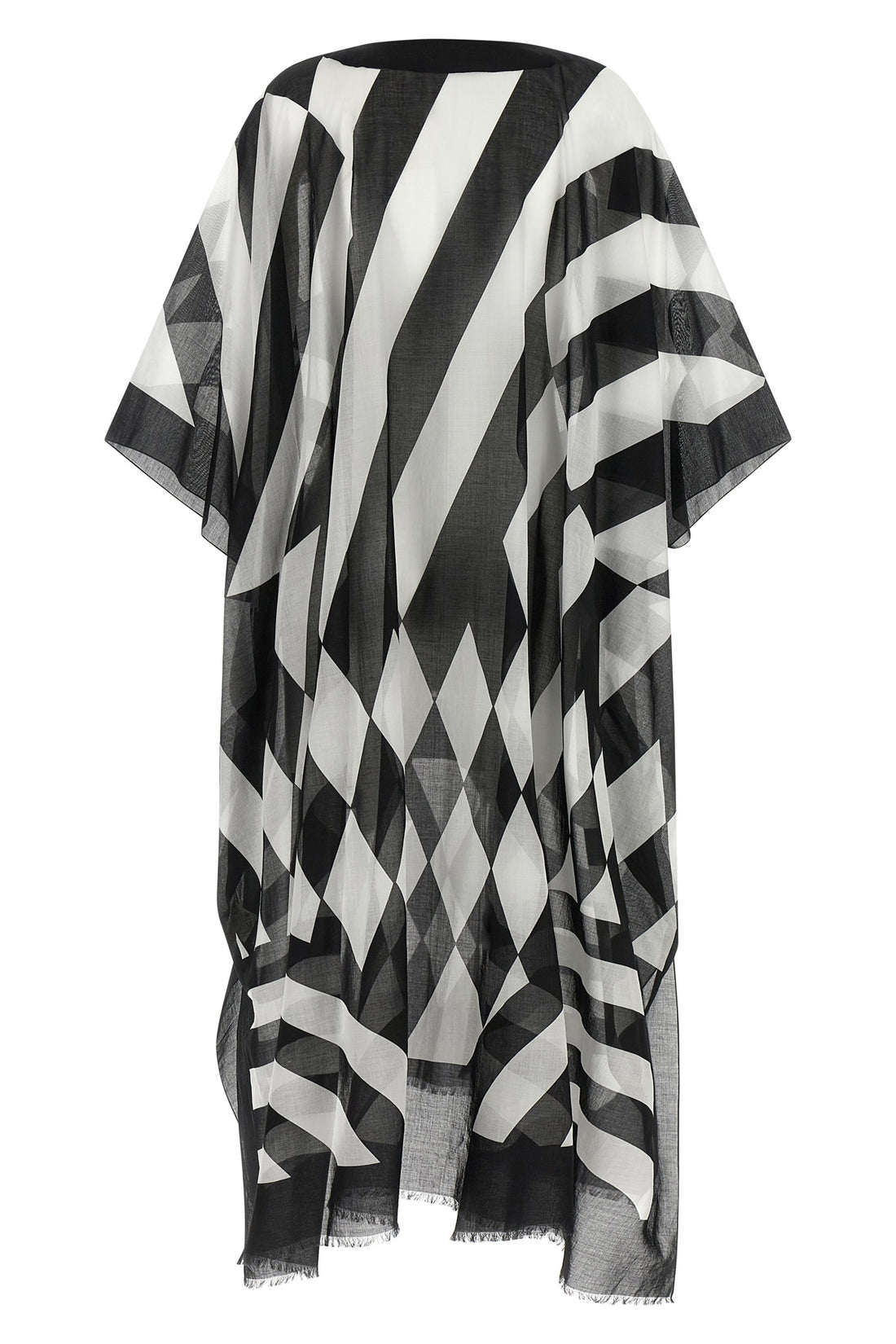 DRIES VAN NOTEN OS the caftan dries van noten presents a study on fluid volumes and sharp graphic c
