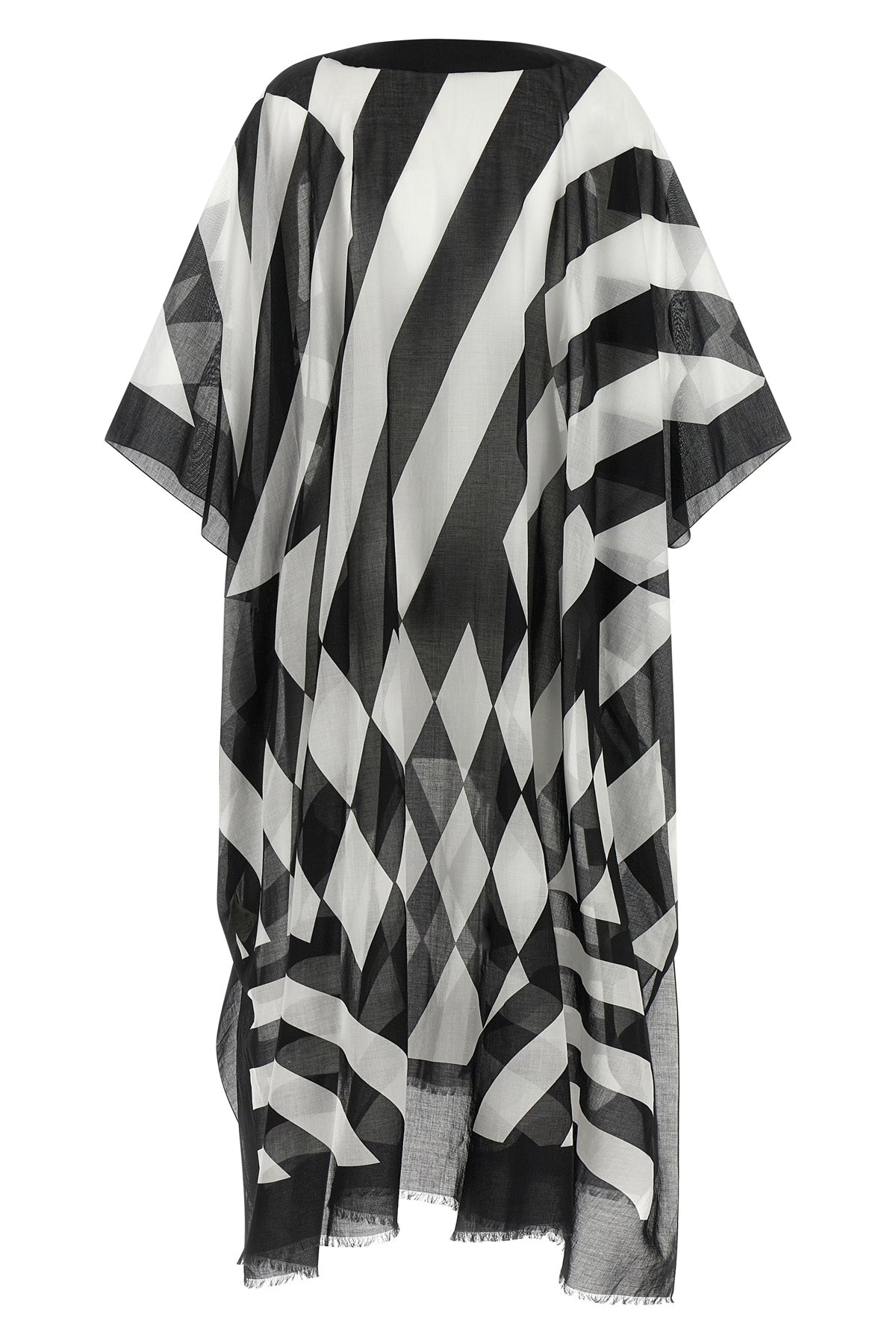 the caftan dries van noten presents a study on fluid volumes and sharp graphic c