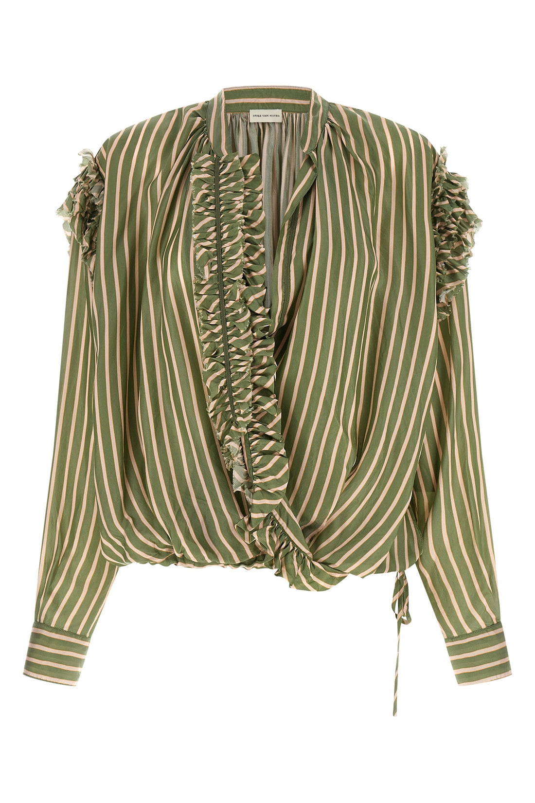 DRIES VAN NOTEN 34 cenever bis cupro shirt
