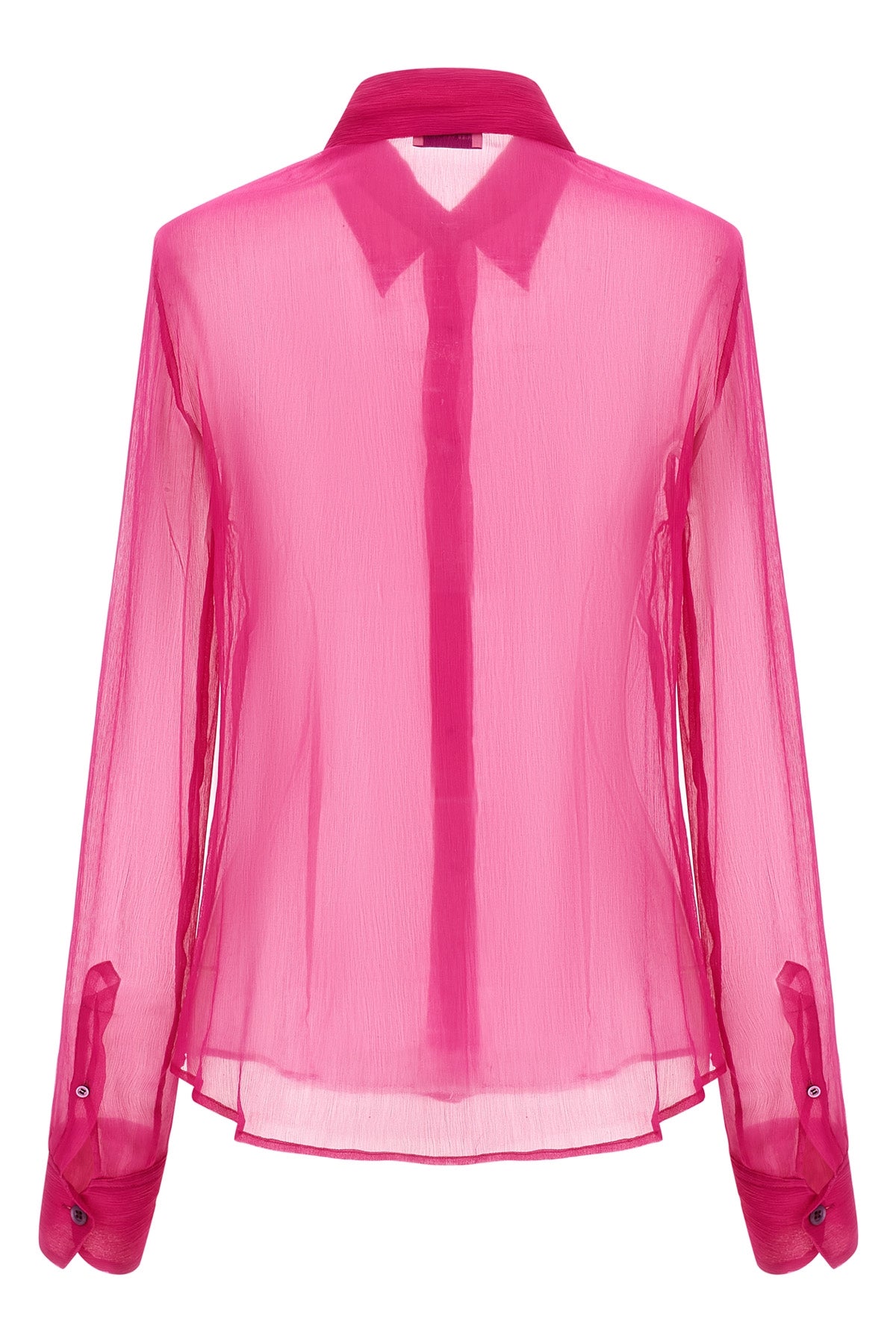 cloudy semi-transparent washed silk muslin shirt