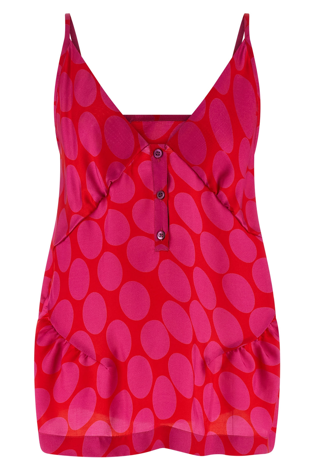 DRIES VAN NOTEN 36 caliya viscose maxi polka dot patterned top