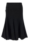 sibel midi skirt in viscose and cotton blend