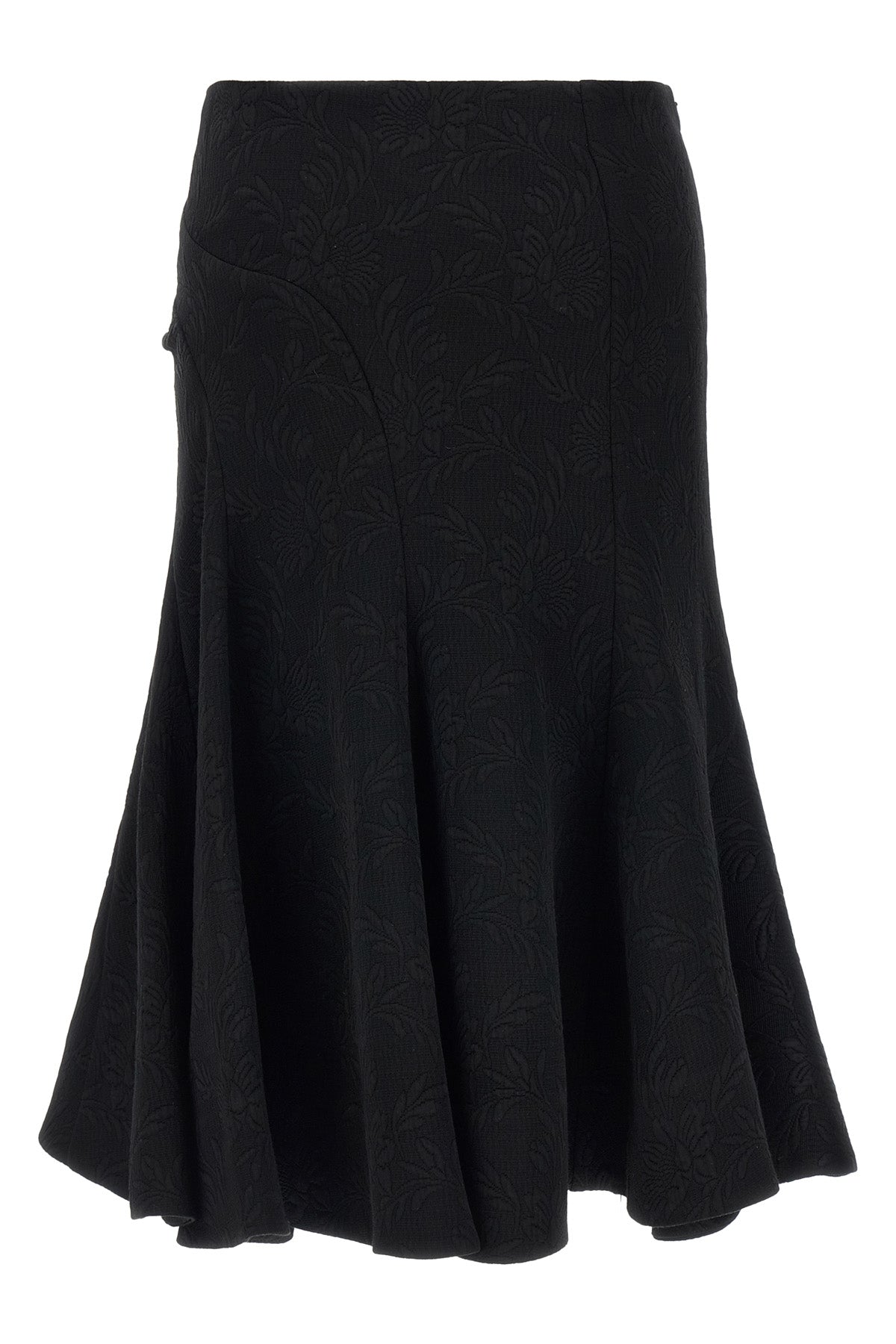 sibel midi skirt in viscose and cotton blend