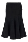 sibel midi skirt in viscose and cotton blend