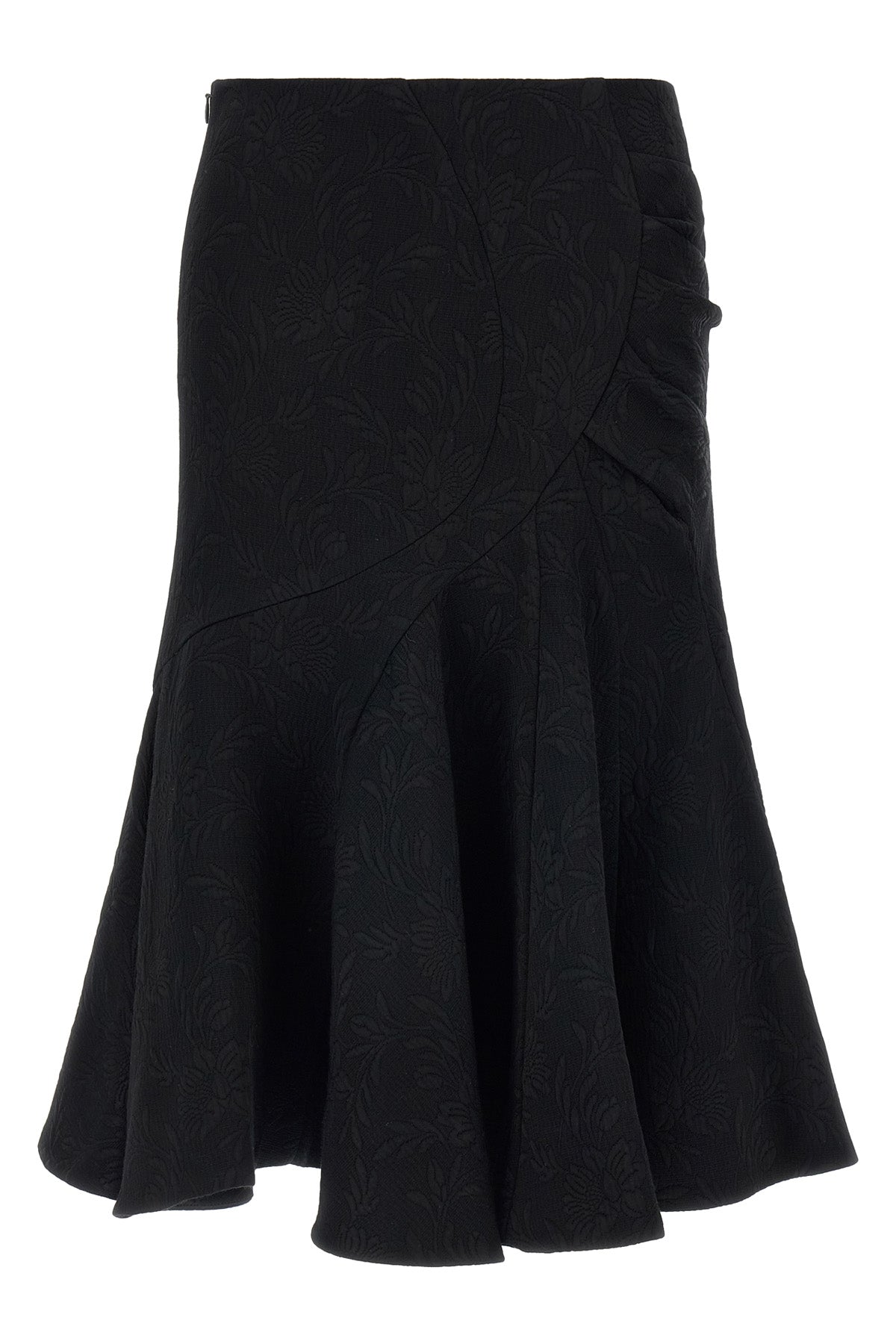 sibel midi skirt in viscose and cotton blend