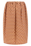 saronga bis polka dot patterned silk skirt