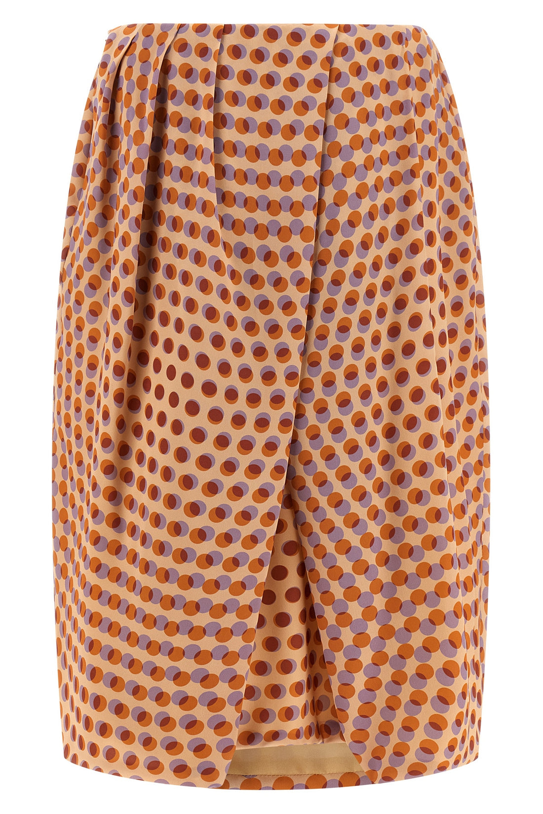 DRIES VAN NOTEN M saronga bis polka dot patterned silk skirt