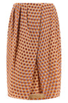 saronga bis polka dot patterned silk skirt