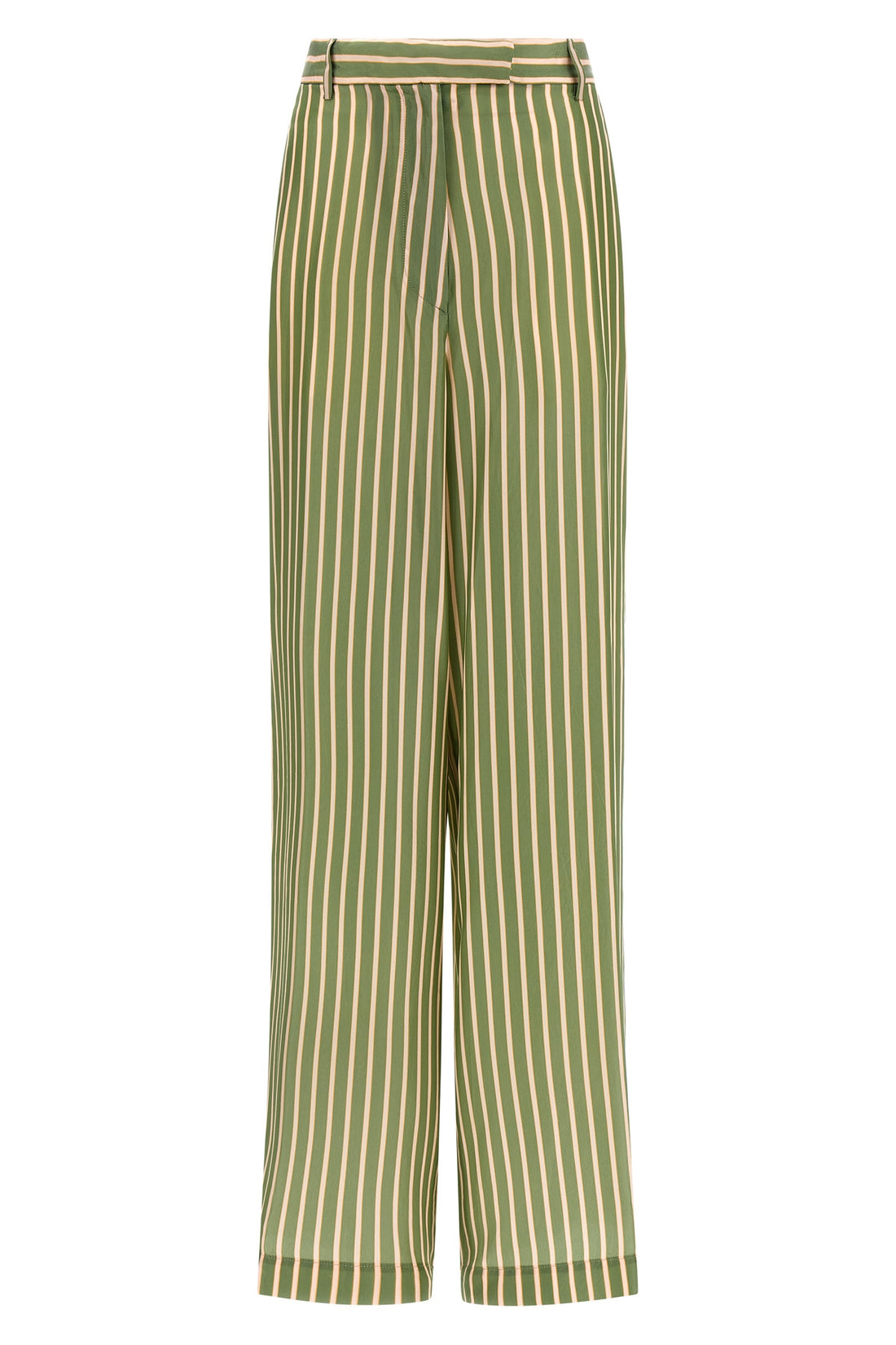DRIES VAN NOTEN 38 penn striped cupro pants