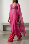 ducy midi dress in semi-transparent silk