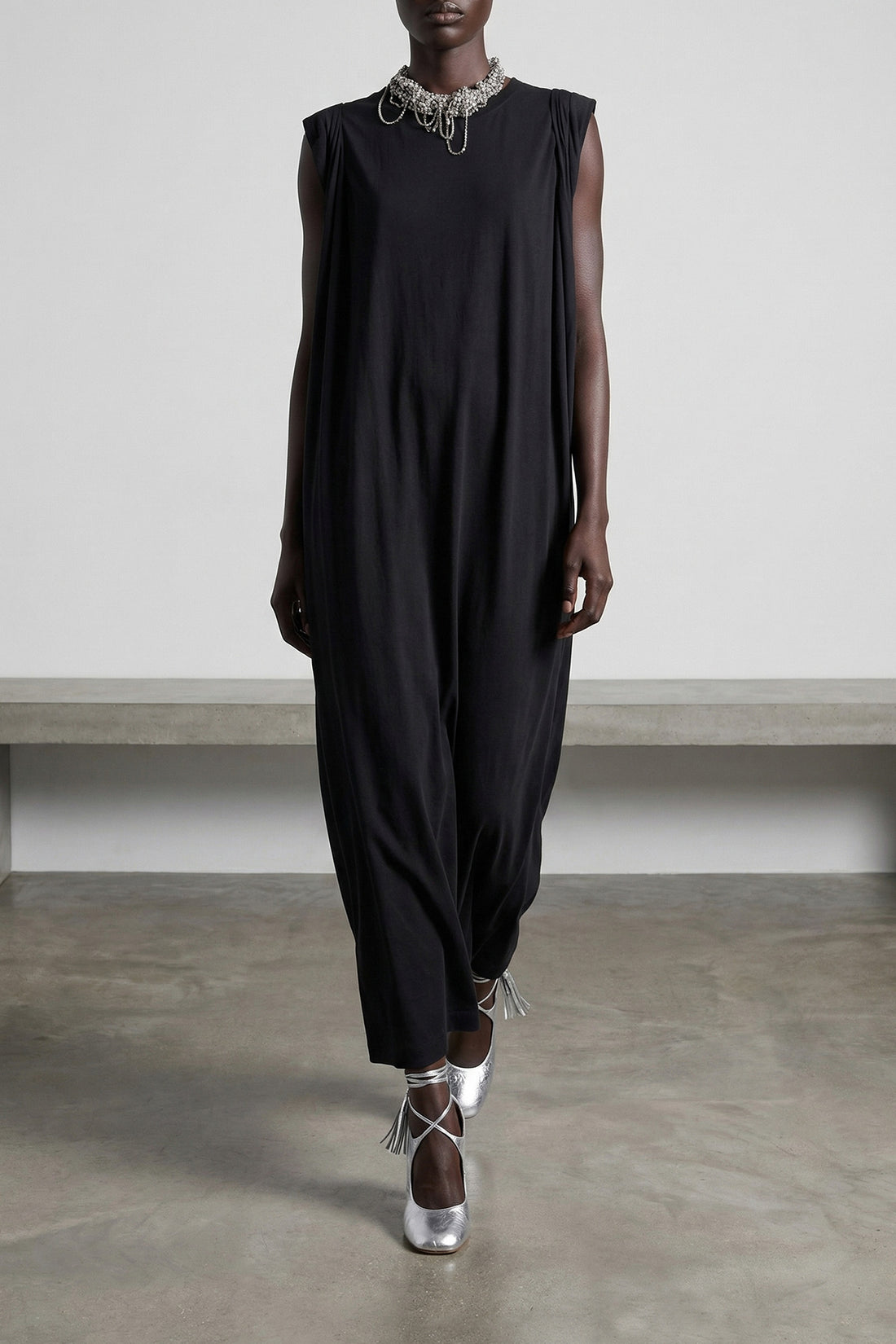 DRIES VAN NOTEN S long hutty dress in light cotton jersey