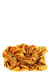 ruffle laminated leather clutch bag