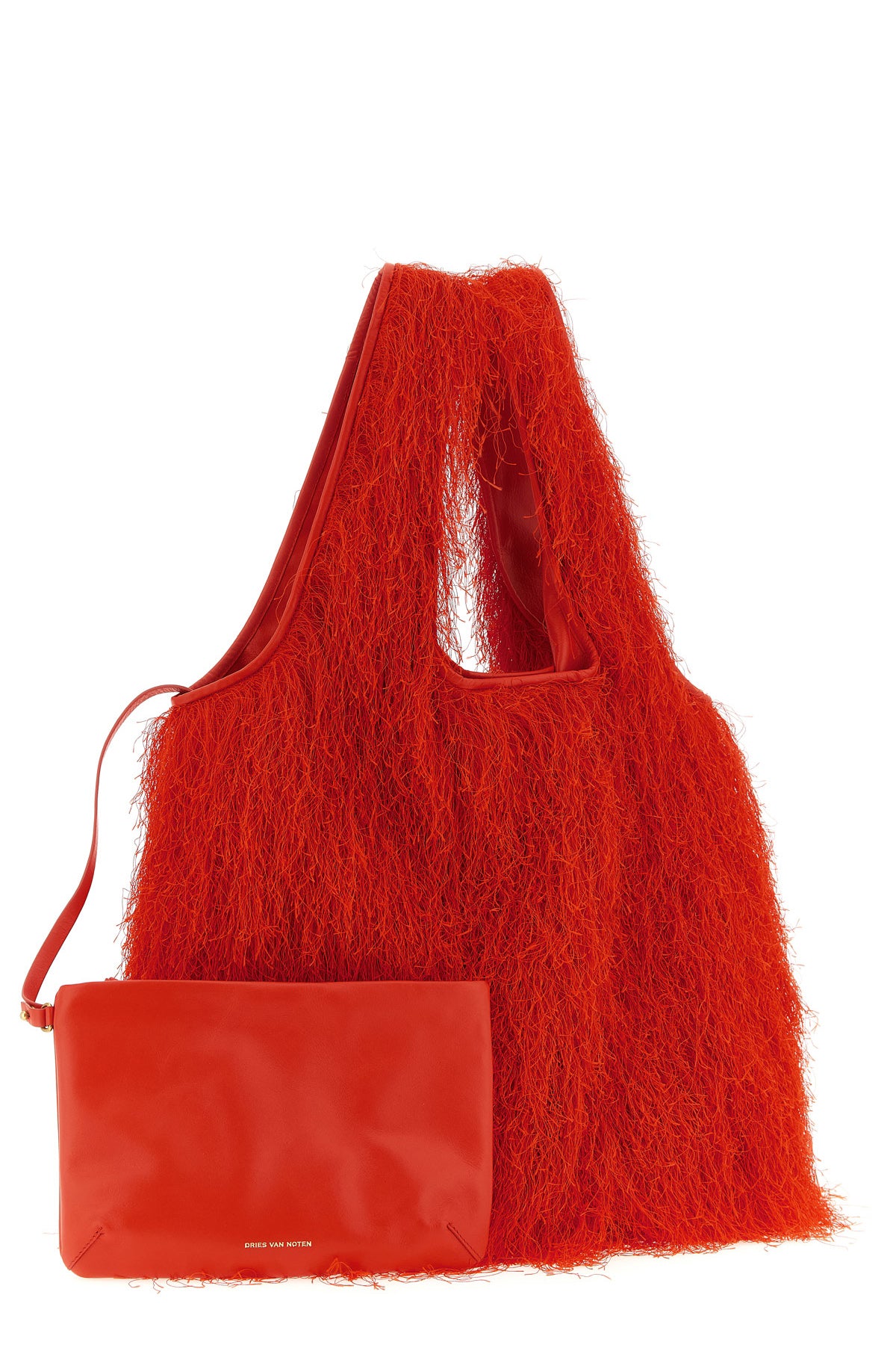 the dries van noten tote bag is distinguished by a soft construction defined by