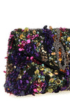 the dries van noten clutch bag is built on a structured satin base