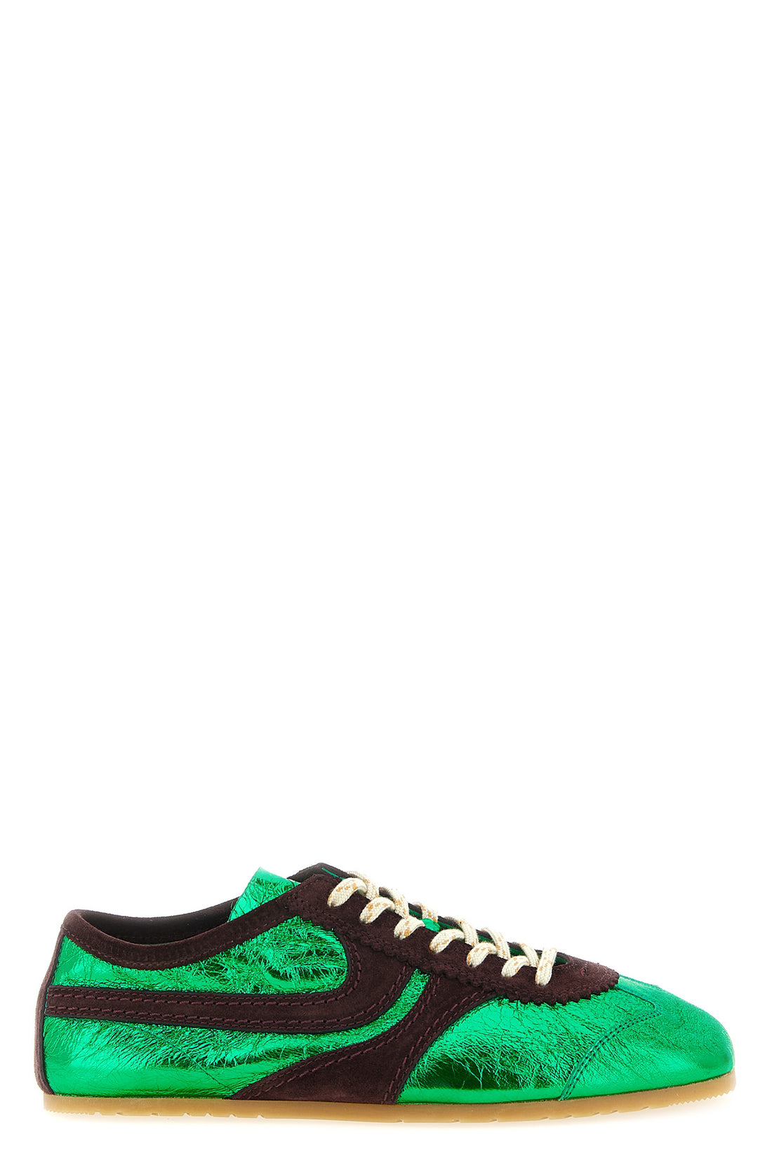 DRIES VAN NOTEN 40 laminated leather sneakers