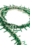 embroidered scarf handmade necklace in brass