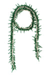 embroidered scarf handmade necklace in brass