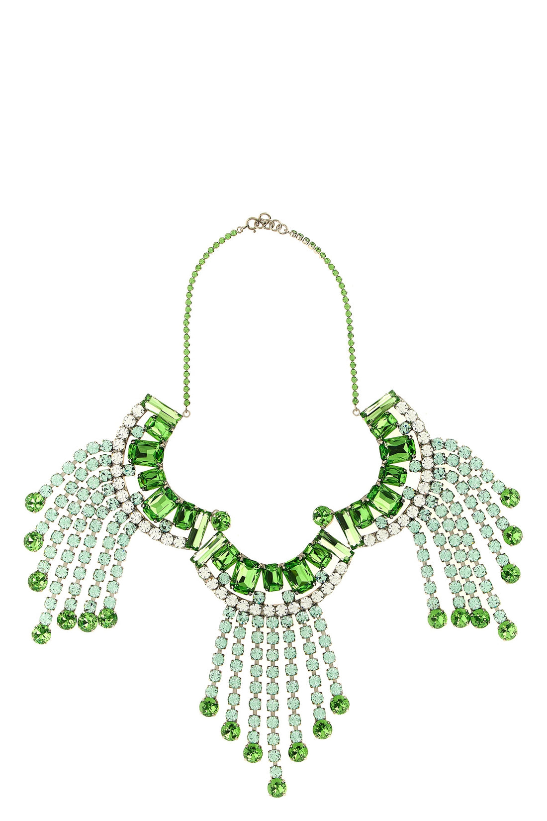 DRIES VAN NOTEN OS the dries van noten statement necklace is built on a silver metal structured bas