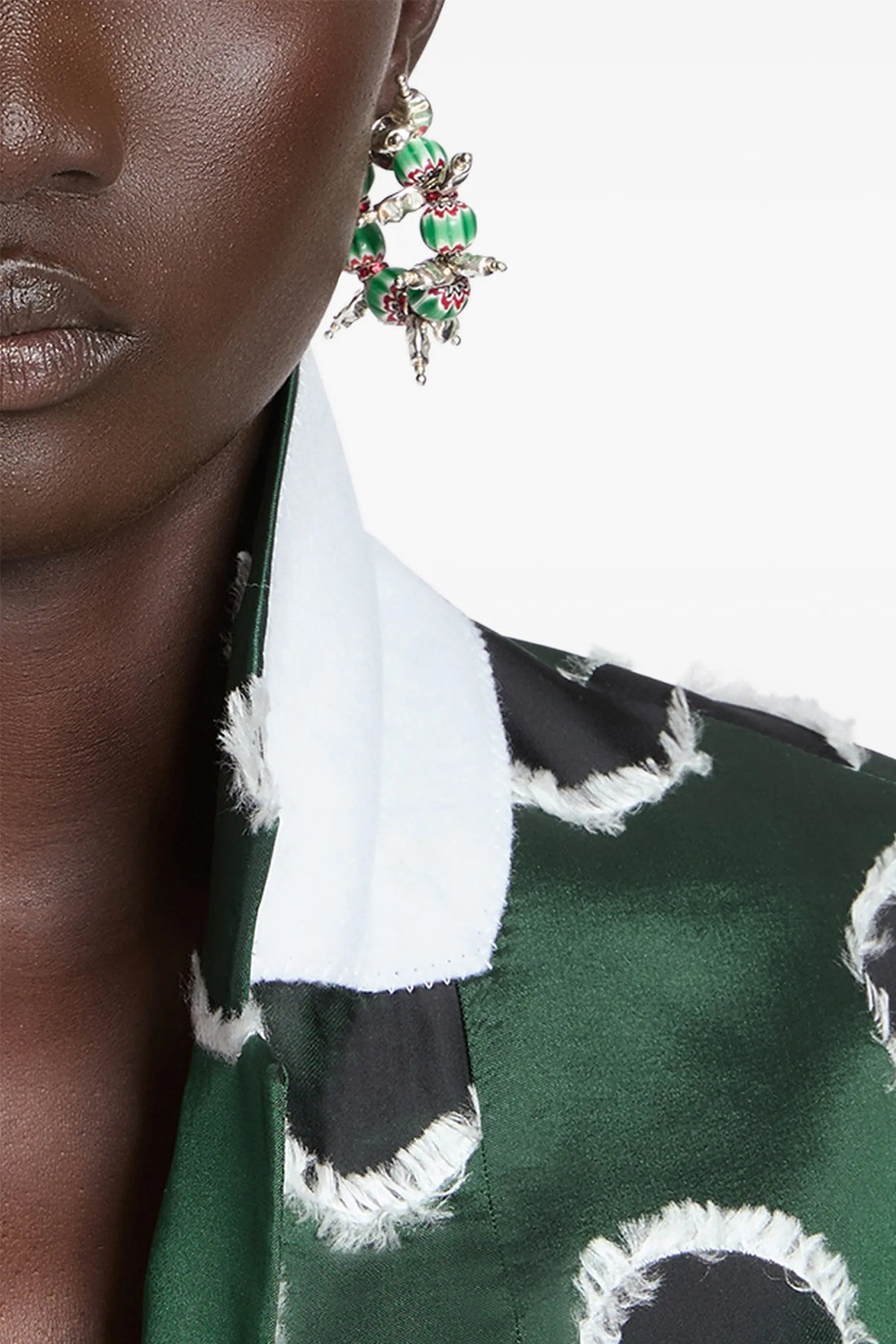 DRIES VAN NOTEN OS dries van noten earrings feature a hoop pattern defined by an eclectic mix of te