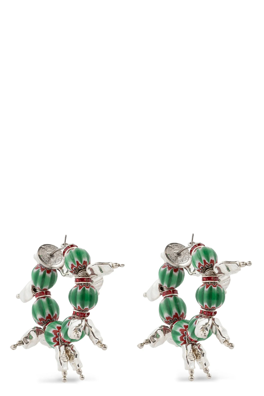 DRIES VAN NOTEN OS dries van noten earrings feature a hoop pattern defined by an eclectic mix of te